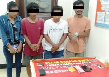 Sat Resnarkoba Polres Lobar, Ringkus Lima Terduga Pengguna Sabu