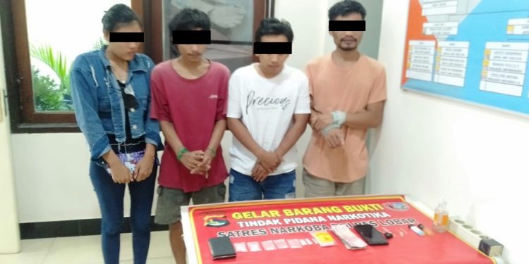 Sat Resnarkoba Polres Lobar, Ringkus Lima Terduga Pengguna Sabu