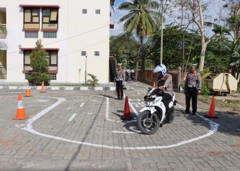 Polres Lombok Utara Baru Terapkan Sirkuit Lintasan Ujian Praktek SIM C
