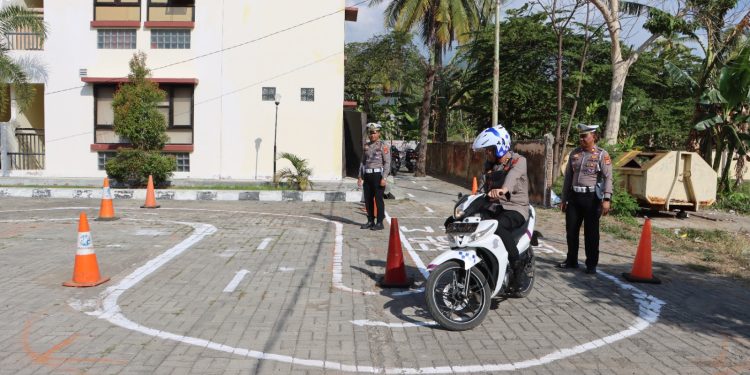 Polres Lombok Utara Baru Terapkan Sirkuit Lintasan Ujian Praktek SIM C