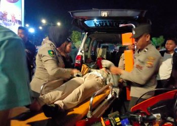 Satgas Banops OMB 2024 Polresta Mataram Sigap Bantu Masyarakat Alami Kelelahan