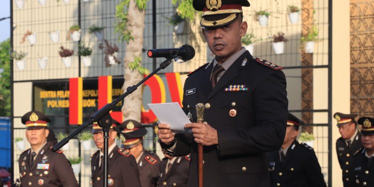 Kapolres Loteng Pimpin Upacara Peringatan Hari Lahir Pancasila