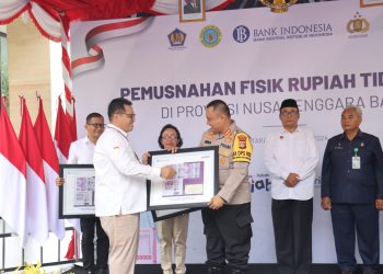 Kapolresta Mataram Hadiri Pemusnahan Uang Palsu oleh Perwakilan BI NTB 