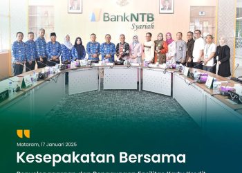 Pemkab Lombok Barat Jalin Kerjasama dengan Bank NTB Syariah Tentang Penyelenggaraan dan Fasilitas Kartu Kredit Pemerintah Daerah