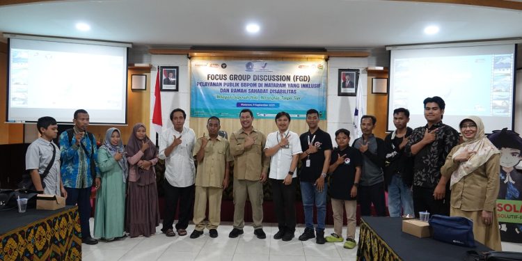 BBPOM Mataram Gelar FGD Pelayanan Publik Inklusif dan Ramah Sahabat Disabilitas