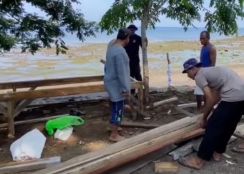 Sinergi Polisi dan Masyarakat, Pantai Dusun Sigi Bersih dan Tertata Berkat Gotong Royong