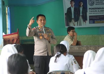 Polres Lombok Utara Gelar Sosialisasi dan Pendataan Minat Calon Siswa SMA Taruna Kemala Bhayangkara di SMPN 1 Tanjung